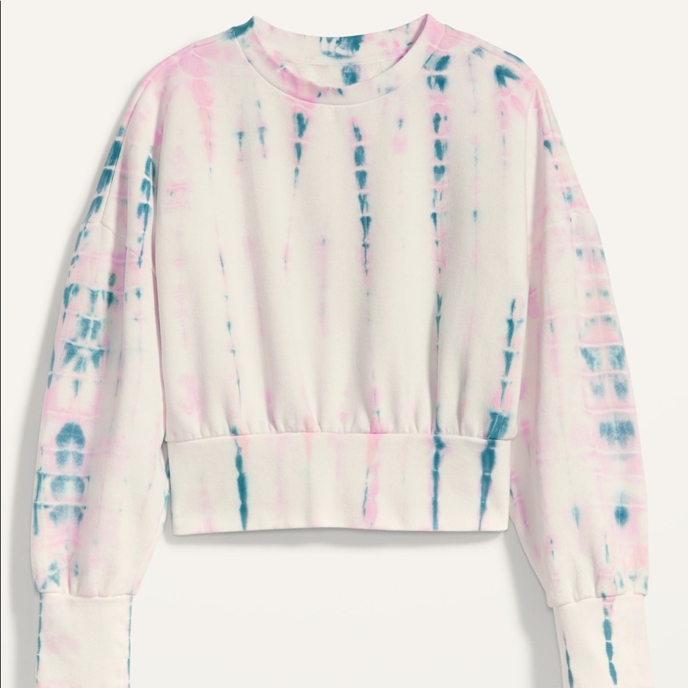 OLD NAVY l Tie-Dye Cropped Crew-Neck Sweatshirt